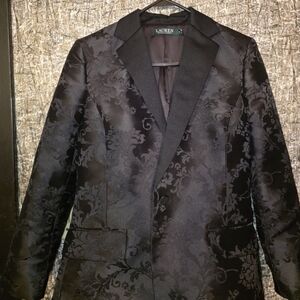 Lauren Ralph Lauren Black Jacquard Women's Blazer